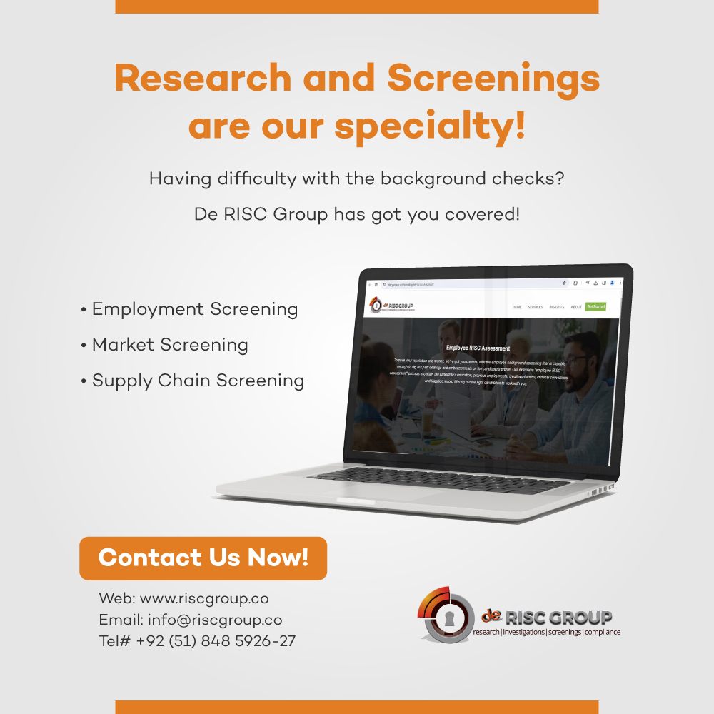 RiscDe's tweet photo. Having difficulty with the background checks? De RISC Group has got you covered!

Visit our website to learn more https://t.co/4P1VbyQ836

#research #screening #backgroundcheck #backgroundscreening #riskmanagement #risk #riskassessment #riskanalysis #compliance https://t.co/iHAPIyv35n