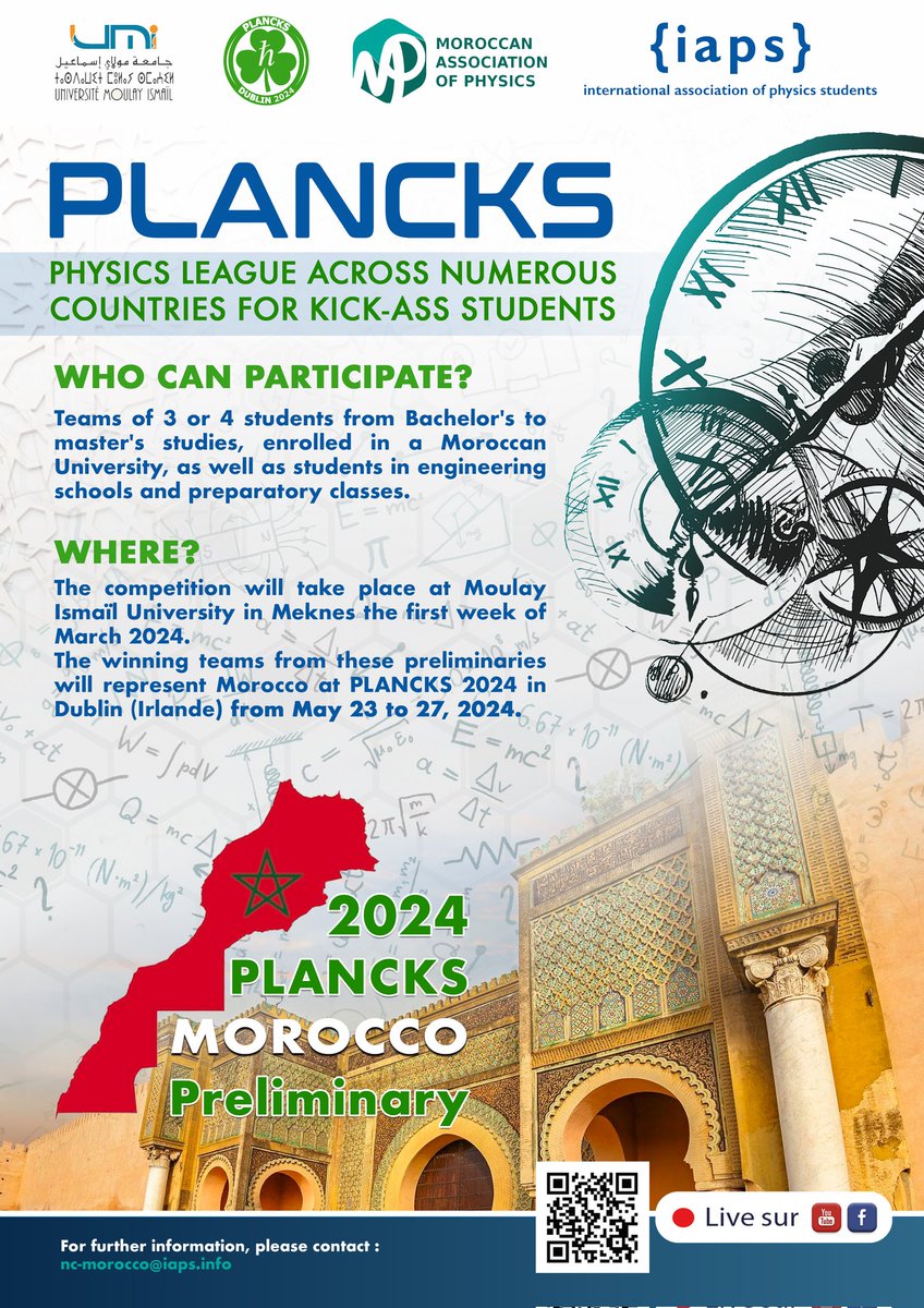 📢  Call for Applications: Physics League Across Numerous Countries for Kick-Ass Students (PLANCKS) 

📆 Deadline: February 15, 2024 

Don't miss your chance! Register now by filling out the form via this link ➡️ docs.google.com/forms/d/e/1FAI…

#UMI #PLANCKS2024 #PhysicsLeague