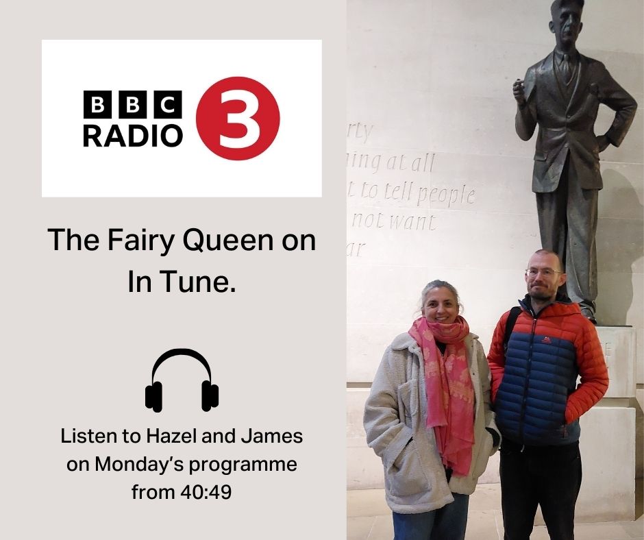 The Fairy Queen's James Redwood (composer) and Hazel Gould (librettist/director) whizzed into BBC Broadcasting House in a rehearsal break on Monday evening to talk to Katie Derham. 🎧 Hear what magic they have in store from 40:49 at bbc.co.uk/sounds/play/m0…