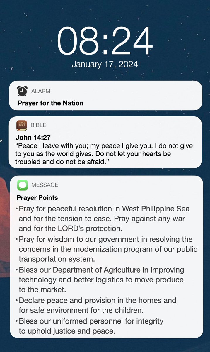 As we lift our nation to the LORD, pray for peace to reign in our concerns as a people and in every household. 

#BlessThePhilippines
