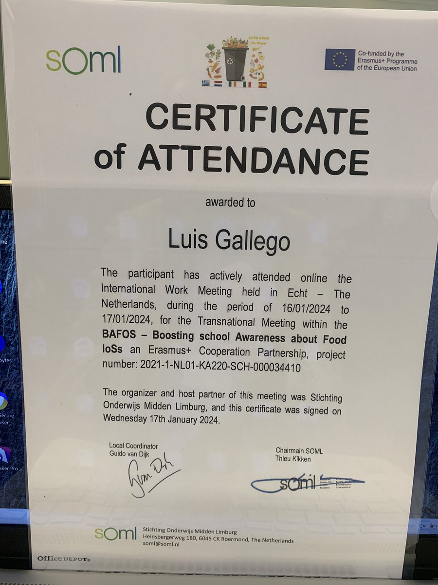 LuisMGallego's tweet photo. International Work Meeting with @ACOFESAL1 

#BAFOS #FoodLoss

#Netherlands 

Today in #Roermond 

Thanks all parners !!!!!! https://t.co/NWiqYDWDXI
