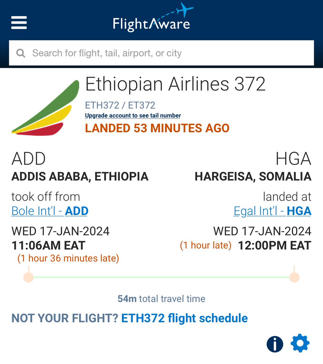 abdigaxnuug's tweet photo. Somali civil aviation and transportation reject and sent back to home  ethiopian airspace travel no ET8372 flight to Hargeysa egal Int'l airport which carrying delegate including DP ethiopian PM , our sovereignity and territorial dignity is untouchable jobe done SCA. https://t.co/iNTDJveBeW