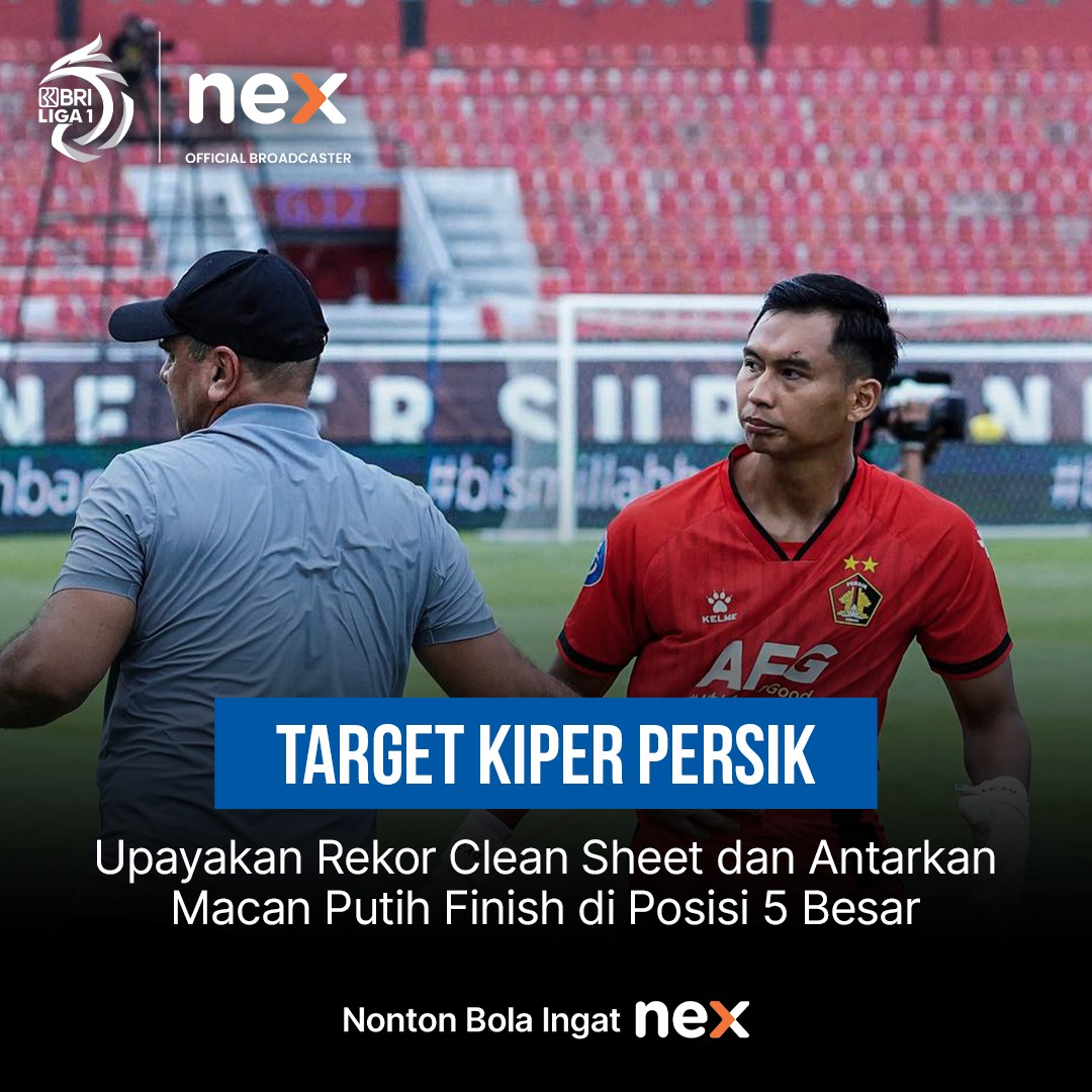 nexofficialtv's tweet photo. 🧤⚽️ Let's roar together! 🐾🔥

"Yang jelas pertandingan sisa nanti pasti akan lebih ketat dan seru. Makanya saya pribadi harus lebih serius berlatih dan fokus di tiap pertandingan," katanya

#Nex #NontonBolaIngatNex #TayanganTerlengkapHanyadiNex #BRILiga1 #persikkediri https://t.co/6vrQMEBTHu
