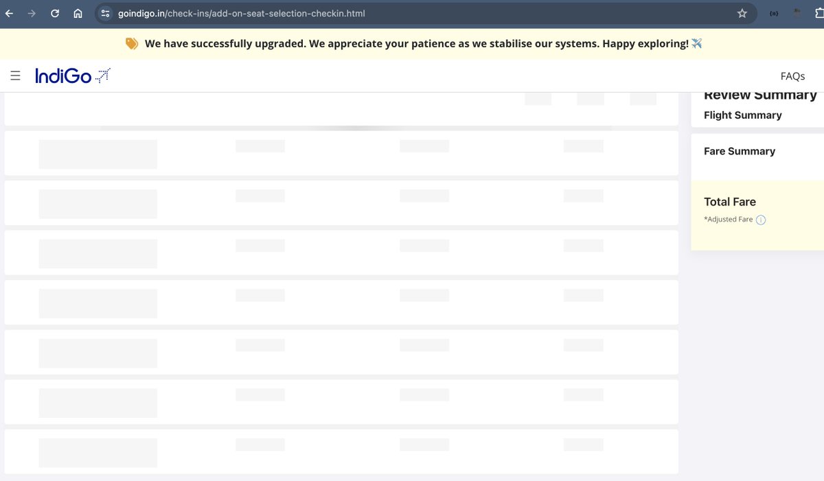 pranzm's tweet photo. #Indigoairlines your site is down, can not complete web check in https://t.co/seJPglchiP
