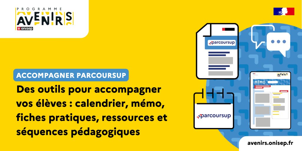 📍Ouverture des inscriptions des élèves sur #Parcoursup📅17/01
#équipeséducatives➡️ 𝐏𝐫𝐨𝐟𝐬 𝐩𝐫𝐢𝐧𝐜𝐢𝐩𝐚𝐮𝐱, 𝐫𝐞́𝐟𝐞́𝐫𝐞𝐧𝐭𝐬 𝐝𝐞 𝐭𝐥𝐞, #Onisep vous propose outils pour accompagner vos élèves tout au long de la procédure 👉ow.ly/CNnF50QrCA1
<a href="/parcoursup_info/">Parcoursup</a>