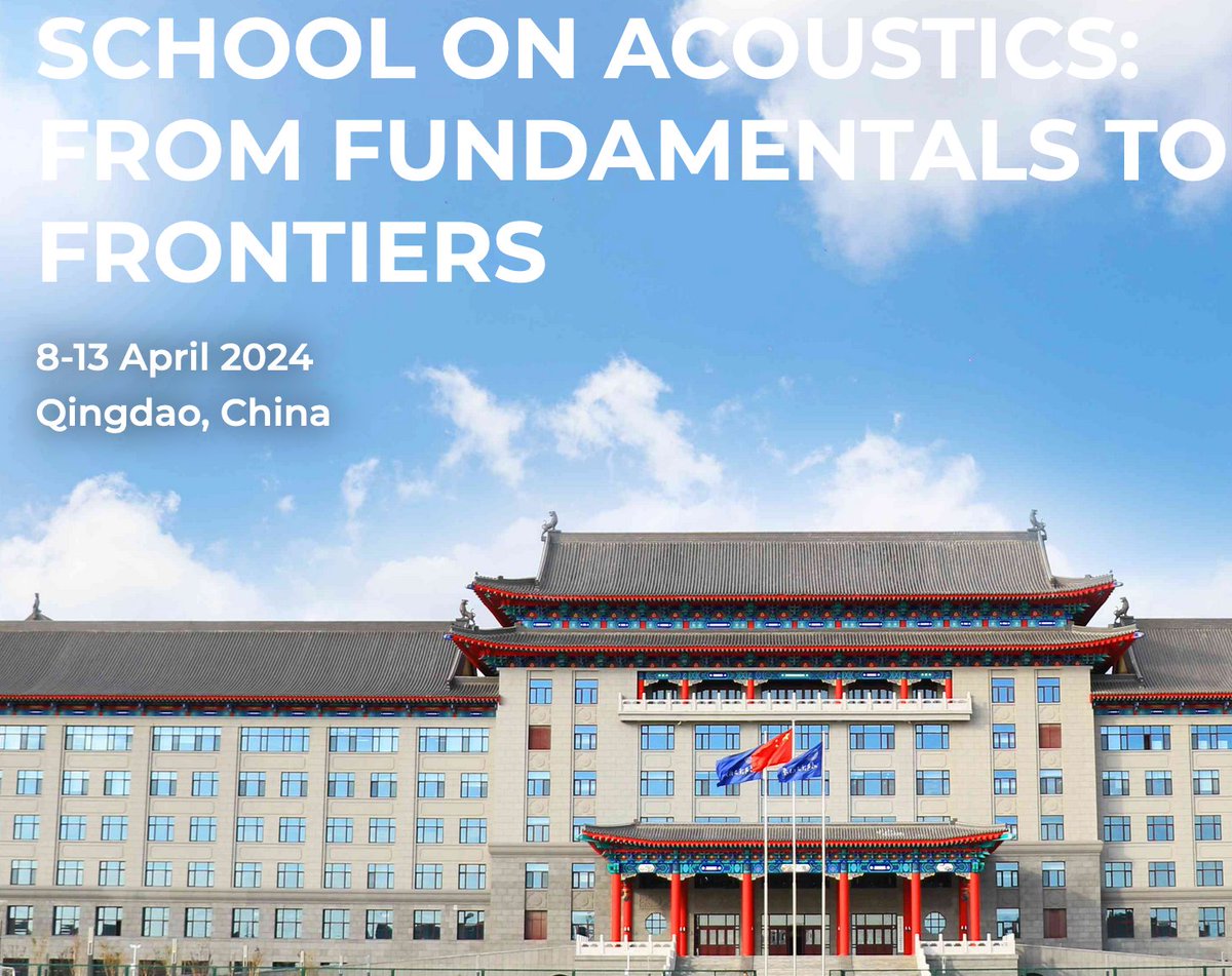 Mihail Petrov (@misha_i_petrov) on Twitter photo Spring school on acoustics in Qingdao, China! Lectures from the specialists in the field + classes on experimental and theoretical acoustics. Graduate students and young scientists are welcome! Submit before 28.01 (will be extended)
school-on-acoustics.com <a href="/Badre_Assouar/">Badreddine Assouar</a> Spring school on acoustics in Qingdao, China! Lectures from the specialists in the field + classes on experimental and theoretical acoustics. Graduate students and young scientists are welcome! Submit before 28.01 (will be extended)
school-on-acoustics.com <a href="/Badre_Assouar/">Badreddine Assouar</a>