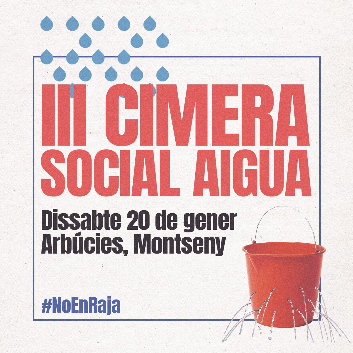 Aigua és Vida (@aiguaesvida) on Twitter photo 💦 III CIMERA SOCIAL DE L'AIGUA 💦
A les portes de l’emergència per #sequera, més de 30 organitzacions abordem la crisi hídrica
📣 <a href="/govern/">Govern de Catalunya</a>, calen més restriccions a les grans activitats econòmiques i menys pels nostres rius! #NoEnRaja #CimeraSocialAigua
aiguaesvida.org/3-cimera-aigua… 💦 III CIMERA SOCIAL DE L'AIGUA 💦
A les portes de l’emergència per #sequera, més de 30 organitzacions abordem la crisi hídrica
📣 <a href="/govern/">Govern de Catalunya</a>, calen més restriccions a les grans activitats econòmiques i menys pels nostres rius! #NoEnRaja #CimeraSocialAigua
aiguaesvida.org/3-cimera-aigua…