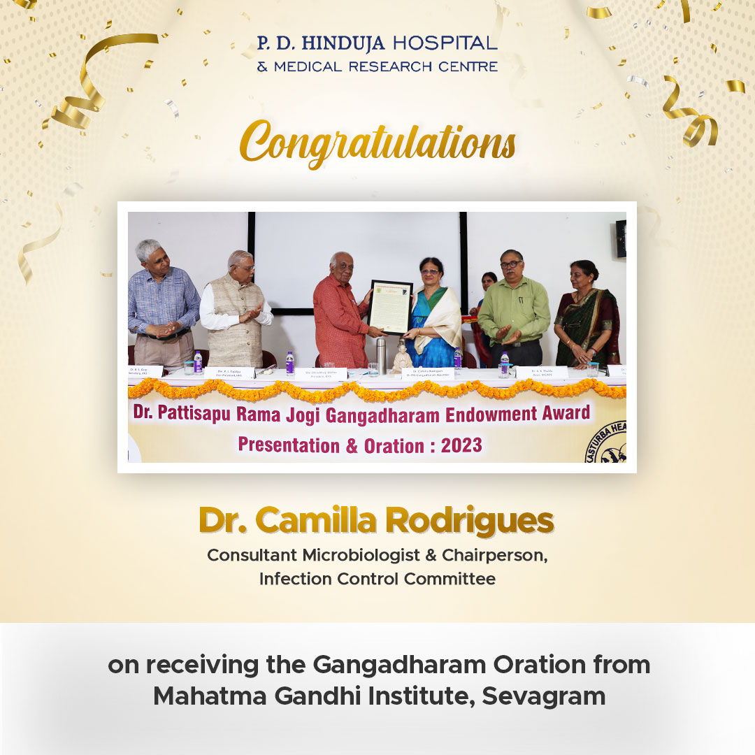 We extend heartfelt congratulations to Dr. Camilla Rodrigues for being awarded the Gangadharam Oration by the Mahatma Gandhi Institute, Sevagram. This underscores her dedication &amp; contributions to advancing our understanding of tuberculosis and its implications on humanity.