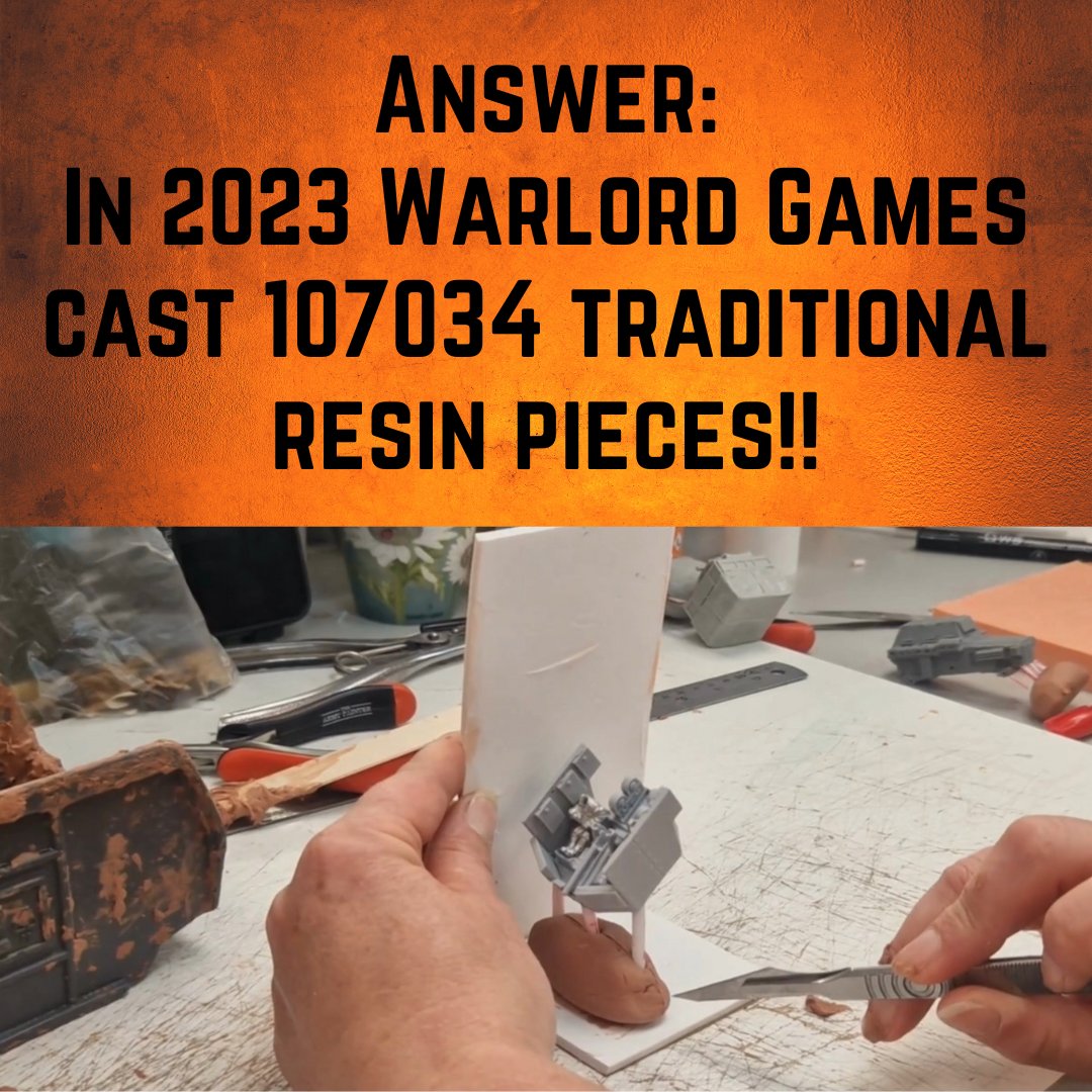 WarlordGames's tweet photo. Answer: in 2023 Warlord Games cast 107034 traditional resin pieces!
#warlordgames #traditionalresin #resin #casting #resincasting #miniatures #wargaming #wargames #wargamers #tabletopgaming #tabletopgames #gaming #play #question #answer #guess https://t.co/SnyS3ht7cT