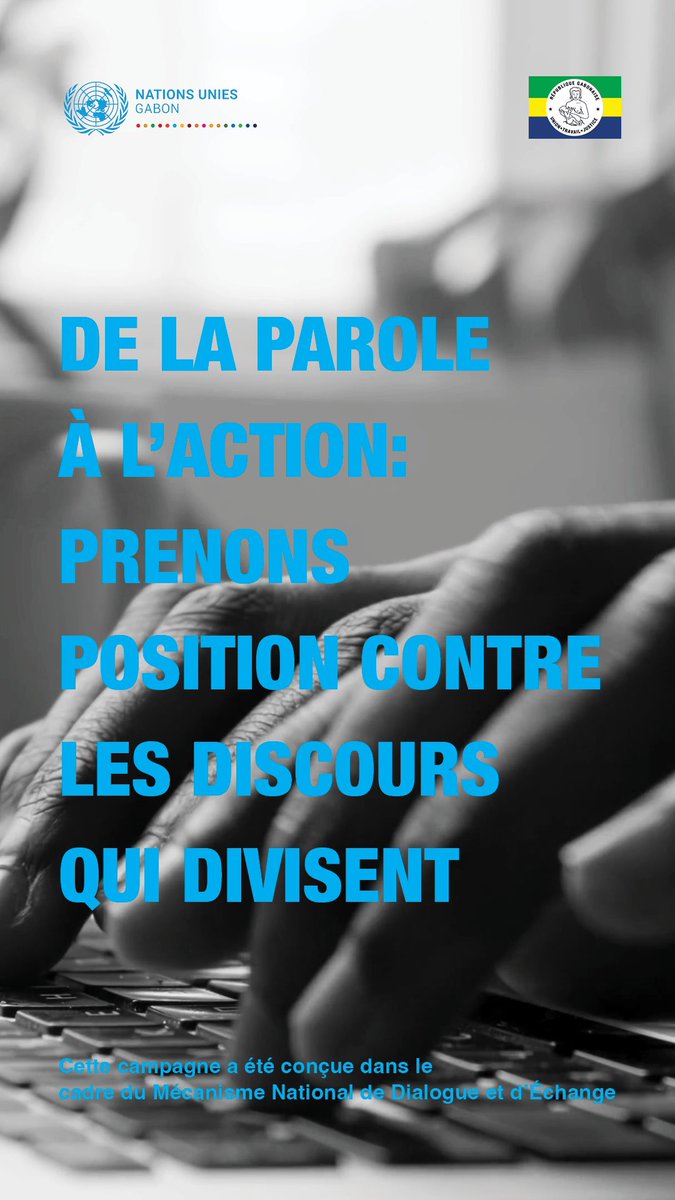 De la parole à l'action : Prenons position contre les discours qui divisent. Passons de la parole à l'action pour un monde plus uni. Refusons les discours de division et oeuvrons ensemble pour la compréhension mutuelle. #GabonContreDiscoursDeHaine  #PasDeDivision