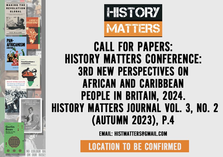 History Matters Journal (@journal_matters) on Twitter photo Call for Papers: History Matters Conference: 3rd New Perspectives on African and Caribbean People in Britain, 2024. History Matters Journal Vol. 3, No. 2 (Autumn 2023), p.4. historymatters.online/journal.@hakim… <a href="/amelimetre/">A to the S</a> <a href="/Claudia_writes/">Claudia</a> <a href="/alejataddesse/">Aleja ዓለጃ</a> <a href="/tionneparris/">Tionne</a> <a href="/kabaessence/">danny thompson</a> Call for Papers: History Matters Conference: 3rd New Perspectives on African and Caribbean People in Britain, 2024. History Matters Journal Vol. 3, No. 2 (Autumn 2023), p.4. historymatters.online/journal.@hakim… <a href="/amelimetre/">A to the S</a> <a href="/Claudia_writes/">Claudia</a> <a href="/alejataddesse/">Aleja ዓለጃ</a> <a href="/tionneparris/">Tionne</a> <a href="/kabaessence/">danny thompson</a>
