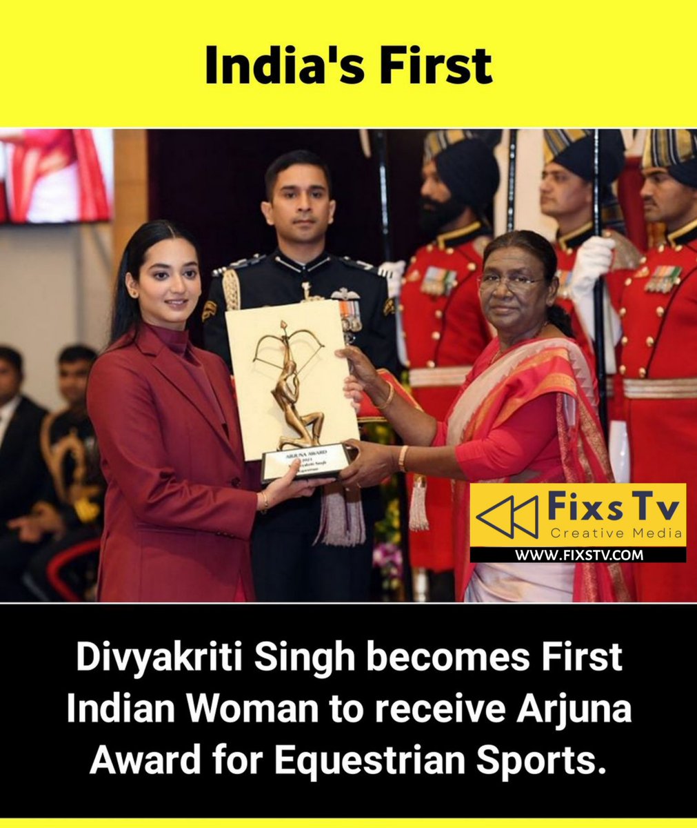 fixstv's tweet photo. India's First Women, Many Many Congratulations For #ArjunaAward2023 @DivyakritiSingh
#Fixstv #FixstvMedia #India https://t.co/8f8oPECGbX