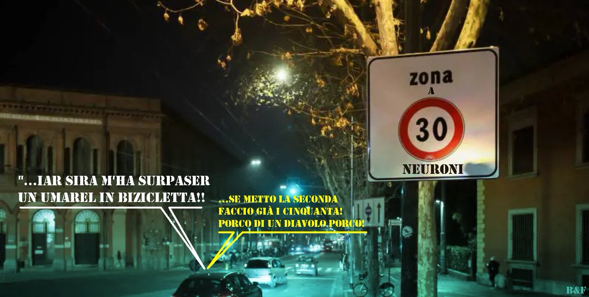 marcosi51306532's tweet photo. #Cronaca
L'Italia delle idiozie.
#Bologna, tutti a 30 all'ora. Prima #multe anti-velocità (e i #cittadini si ribellano)
Da ieri il #limitedivelocità in vigore in tutto il #capoluogo emiliano
#notizie #attualità #17gennaio #17gen #limite #30kmh #idiocracy #Lepore #oggi #satira https://t.co/4SrFU4ls2U