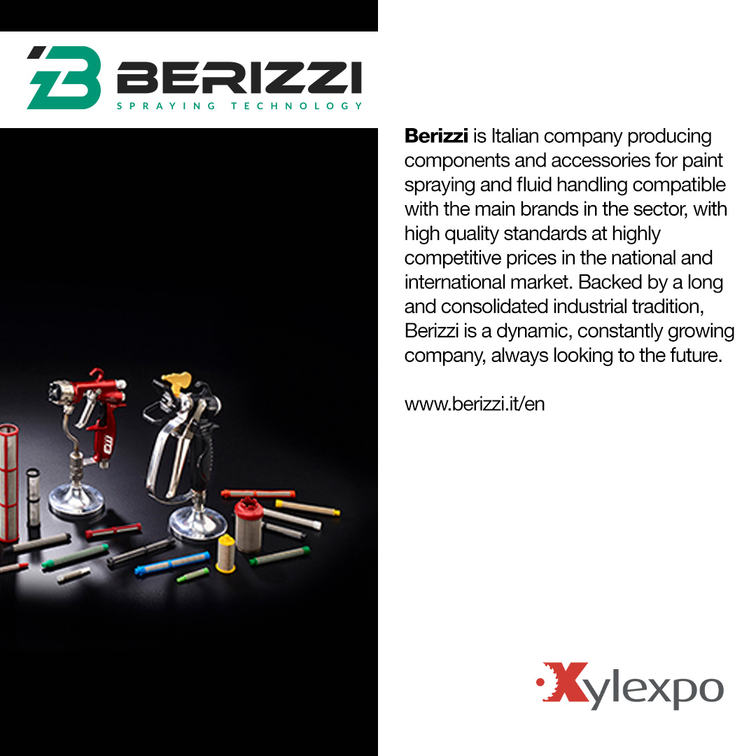 Xylexpo 2024: today we introduce Berizzi, producing #components and #accessories for #paint #spraying and fluid handling compatible with the main #brands in the sector.
Learn more about Xylexpo 2024 👇:
xylexpo.com/en/xylexpo-en
Learn more about Berizzi 👇:
berizzi.it/en
