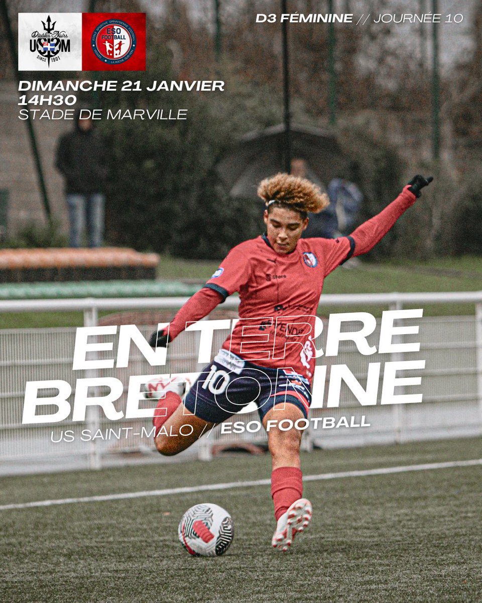 ESOF (@esofootball) on Twitter photo 𝐄𝐍 𝐓𝐄𝐑𝐑𝐄 𝐁𝐑𝐄𝐓𝐎𝐍𝐍𝐄 - 𝑫3 𝑭𝒆́𝒎𝒊𝒏𝒊𝒏𝒆
🆚 <a href="/USSAINTMALO/">US SAINT MALO</a>
🗓️ Dimanche 21 Janvier
⌚️ 14h30
📍 Stade de Marville 𝐄𝐍 𝐓𝐄𝐑𝐑𝐄 𝐁𝐑𝐄𝐓𝐎𝐍𝐍𝐄 - 𝑫3 𝑭𝒆́𝒎𝒊𝒏𝒊𝒏𝒆
🆚 <a href="/USSAINTMALO/">US SAINT MALO</a>
🗓️ Dimanche 21 Janvier
⌚️ 14h30
📍 Stade de Marville