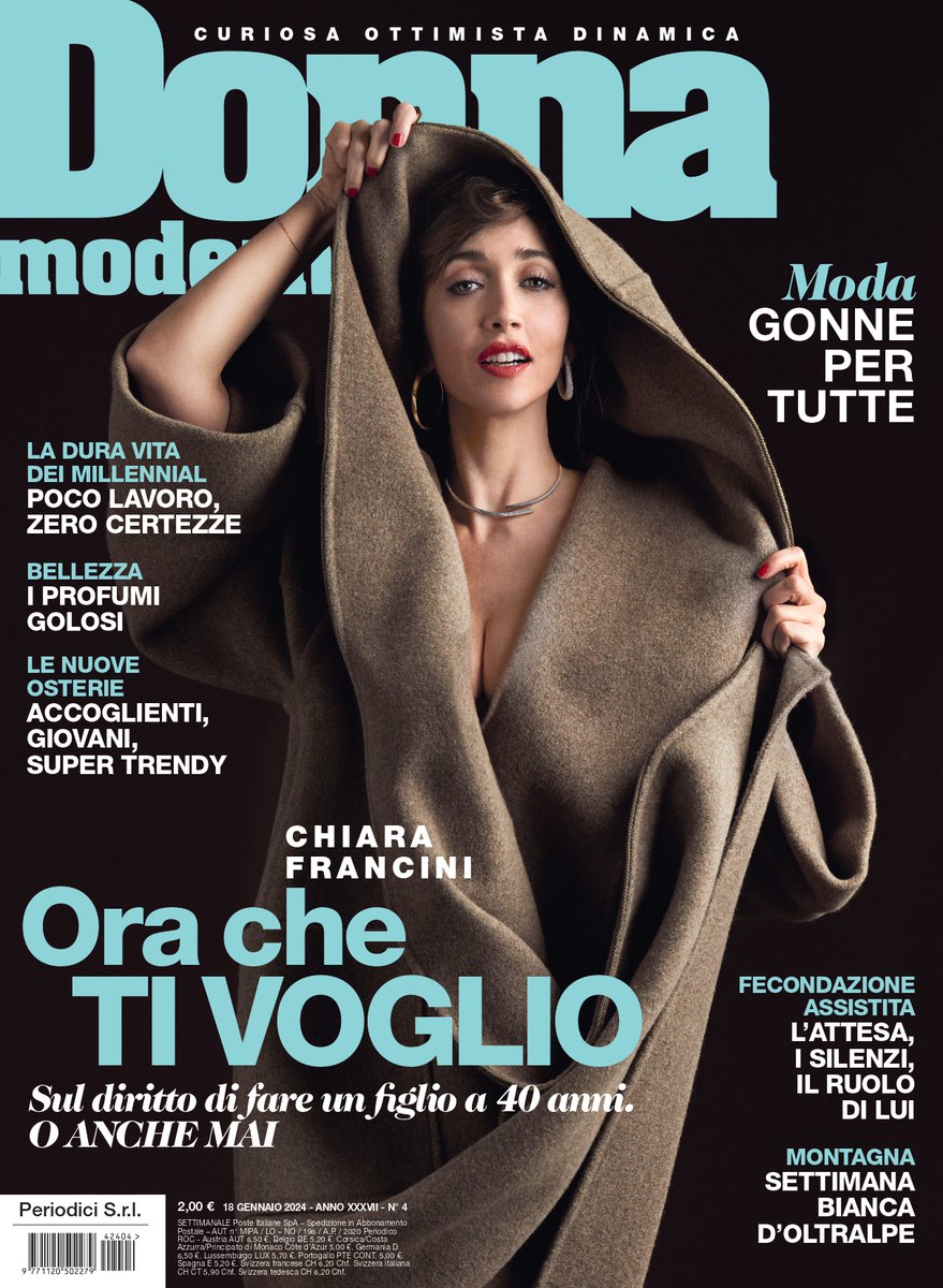 mncomm_it's tweet photo. Chiara Francini, sulla copertina di Donna Moderna, si racconta alla direttrice Maria Elena Viola tra i suoi tanti impegni di lavoro, la determinazione e l'incapacità di restarsene in silenzio di fronte agli accadimenti  della vita.

Comunicazione e Management: #MNcomm https://t.co/fJuZ1oXF5o