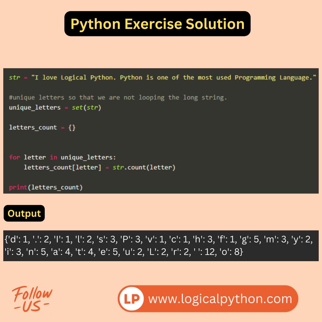 kodegurukul's tweet image. Python Exercise.

Please try before looking at the solution.

#python #programming #developer #morioh #programmer #softwaredeveloper #computerscience #webdev #webdeveloper #webdevelopment #pythonprogramming #pythonquiz #ai #ml #machinelearning #datascience #programmers #coder…