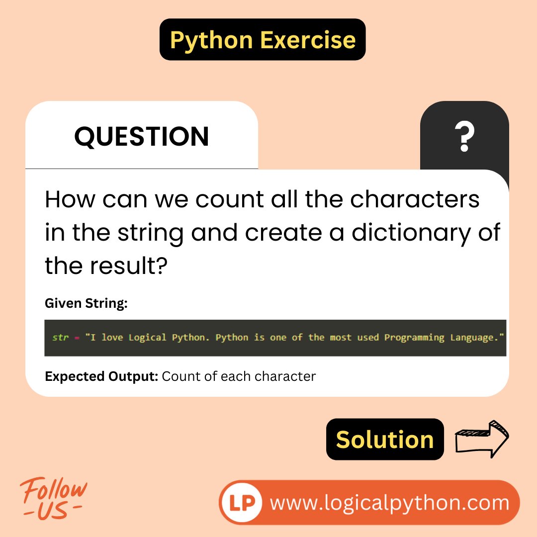 kodegurukul's tweet image. Python Exercise.

Please try before looking at the solution.

#python #programming #developer #morioh #programmer #softwaredeveloper #computerscience #webdev #webdeveloper #webdevelopment #pythonprogramming #pythonquiz #ai #ml #machinelearning #datascience #programmers #coder…