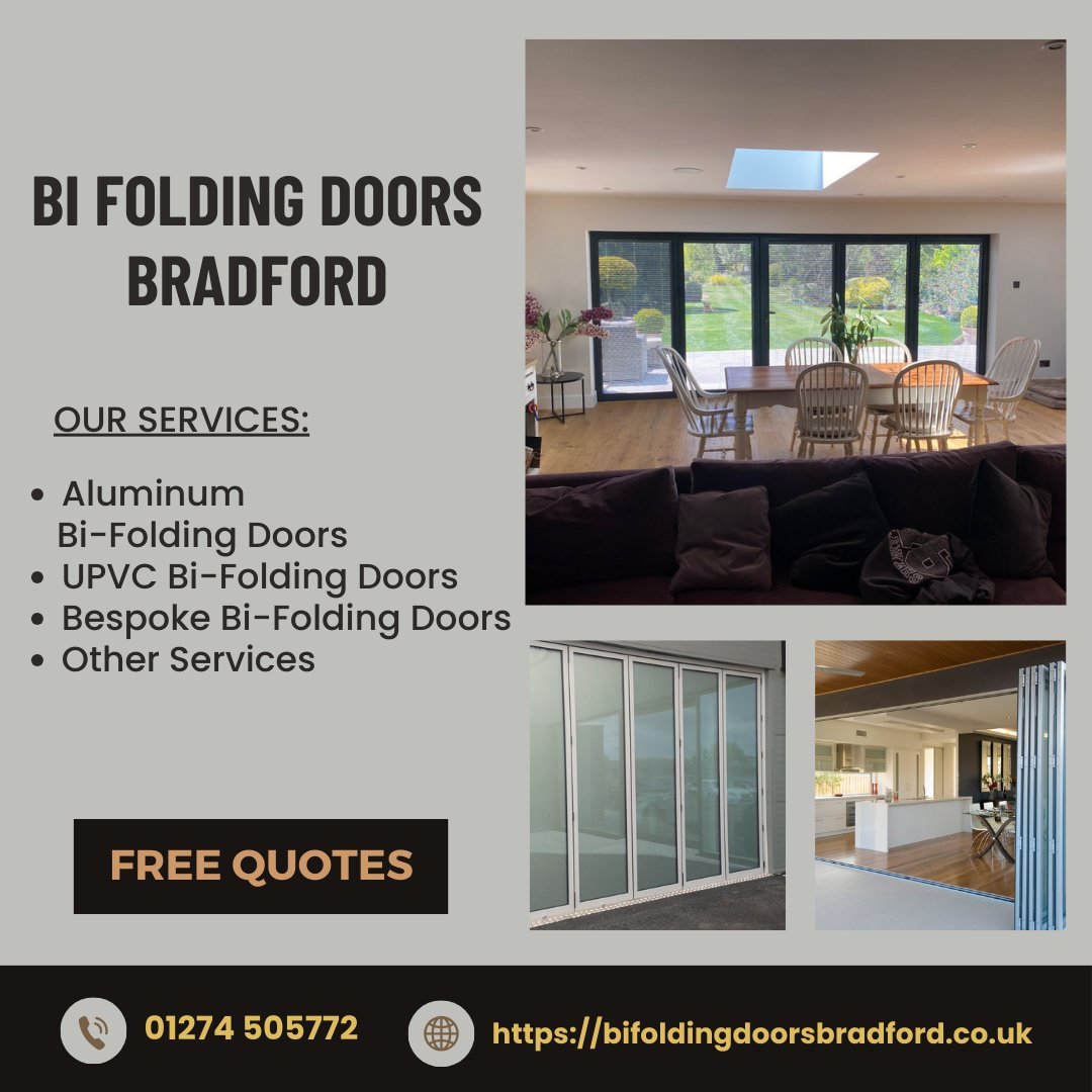 bi_folding's tweet photo. This week, Bi Folding Doors Bradford focused on creating seamless transitions between indoor and outdoor spaces. Explore possibilities by contacting us at 01274 505772 or visiting https://t.co/U6cs8pDyPe for a FREE quotation.

#bradford #upvcbifoldingdoors #bespokebifoldingdoors https://t.co/uAFnp0Zpsq