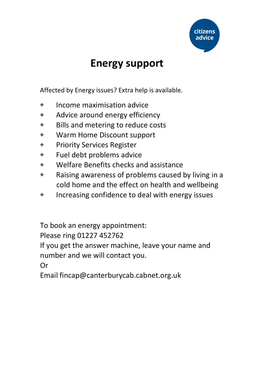 Citizens Advice Canterbury District (@canterburycab) on Twitter photo If you need energy advice in the Canterbury District contact us citizensadvicecanterbury.org.uk If you need energy advice in the Canterbury District contact us citizensadvicecanterbury.org.uk