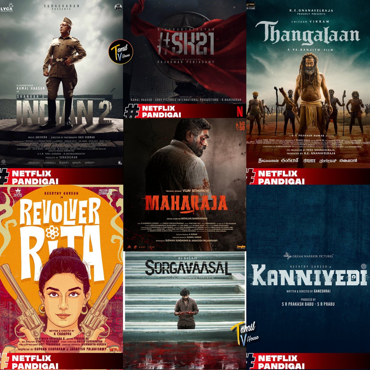 #NETFLIX acquired digital rights of Upcoming Tamil Movies of 2024 !

#Indian2
#Thangalaan
#SK21
#Maharaja
#SorgaVaasal
#RevolverRita
#Kannivedi

#NetflixPandigai

#KamalHaasan #ChiyaanVikram #Sivakarthikeyan #VijaySethupathi #RJBalaji #KeerthySuresh