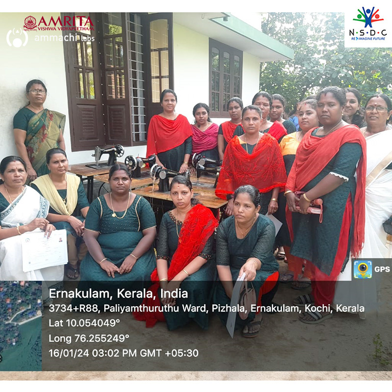 ammachilabs's tweet photo. Jan 16 - Distribution of certificates to 125 students from 3 #Amrita #Sankalp centers near #Ernakulam:
#Varapuzha #Embroidery center; #Thevarkadu #Beautician center; #Pizhala #Tailoring center.
#AVSAR SANKALP is a collaboration between @MSDESkillIndia, @NSDCINDIA & @AMRITAedu https://t.co/wknIZp2pZP