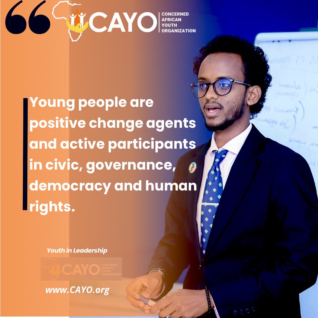 Th_CAYO's tweet photo. Dhallinyaraddu waa awood toggan kuwaas oo hormuud u ah isbeddelka, dimuqraadiyada, maamulka iyo xuquuqaha kala duwan.
_____________________
#CAYO #YouthEmpowerment #FutureLeaders #YouthPeaceAndSecurity #Youth4Peace #CAYOinGBV #SDGsProgress #YouthVoice #CAYoVolunteer https://t.co/b7hfjhYim8
