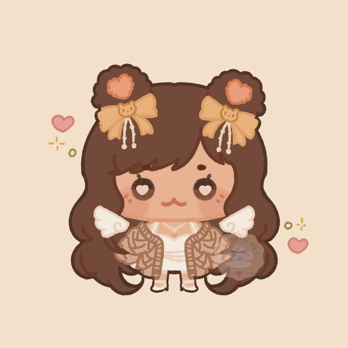 「brown cardigan hair bow」 illustration images(Latest)