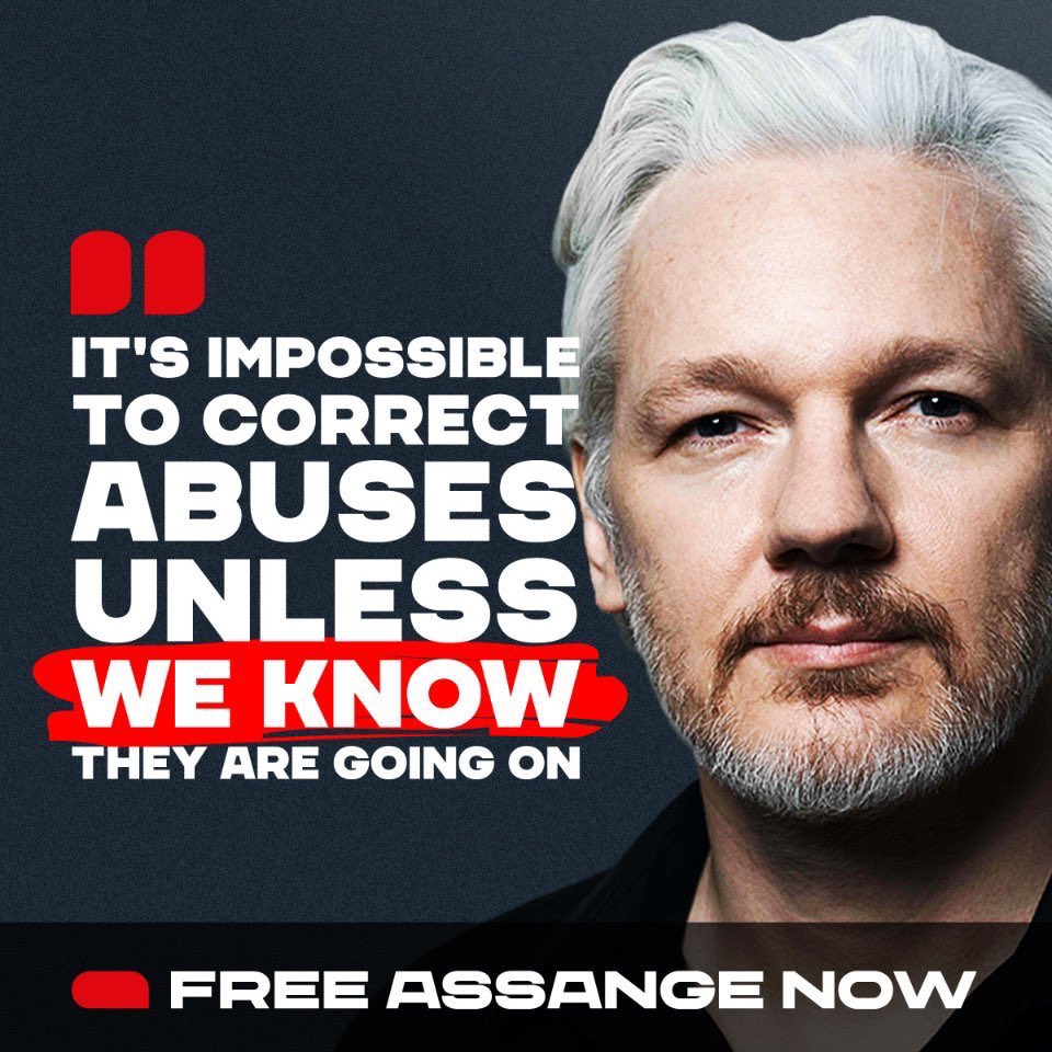 Julian Assange: "It's impossible to correct abuses unless we know they are going on" #FreeAssangeNOW #FreeAssange