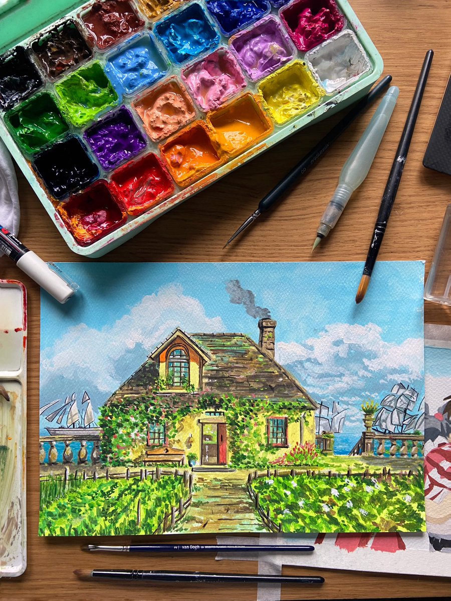 virginiaglart's tweet photo. No soy Geraldine Fernández, ni he participado en “El chico y la garza”, pero en las últimas semanas he pintado esto✨🎨 https://t.co/mKW75jZUoq