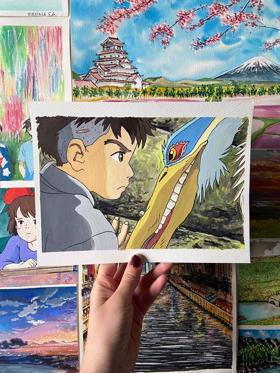 No soy Geraldine Fernández, ni he participado en “El chico y la garza”, pero en las últimas semanas he pintado esto✨🎨