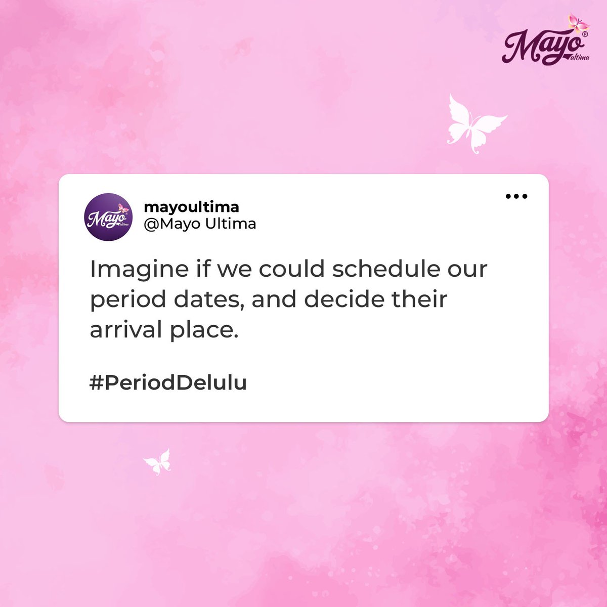 MayoUltima's tweet photo. Period delulus, every girl wishes to turn real solulus...🥹
If you too wish for the same comment 🙌🏻

#periods #periodsbelike #periodstories #period #periodpain #periodpositive #periodhorror #periodstruggles #periodcare #menstrualhygiene #menstrualhealth #MayoUltima #TeamMayo https://t.co/FR68ZQy45Q