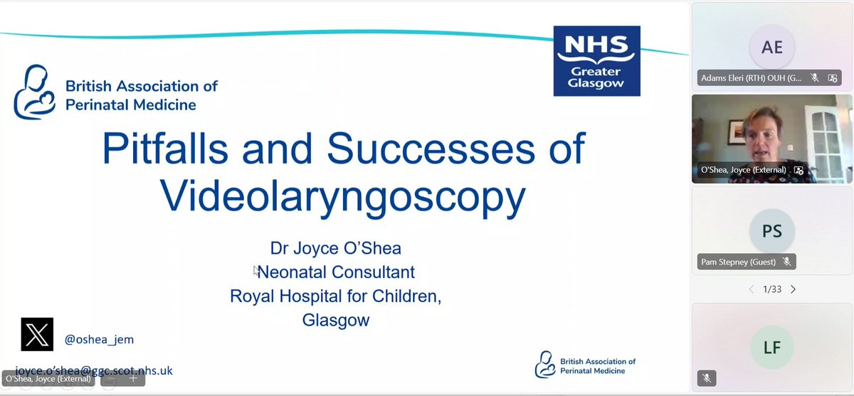BAPM_Official's tweet photo. We're pleased to have @oshea_jem joining us now to discuss the pitfalls and successes of videolaryngoscopy.
#PerinatalUpdate https://t.co/s9N9V96TJl