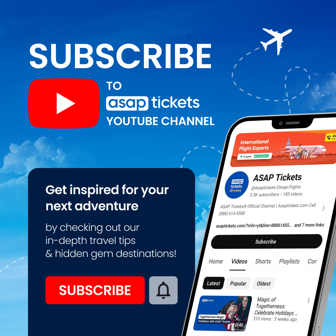 Subscribe to ASAP Tickets Youtube channel to stay updated on all the fantastic travel content we have in store for you!
👉 youtube.com/@Asaptickets-C… 
 #asaptickets #travelexperts #travelbooking #cheapflights #traveltips #travelinspo #travelblogger #travelreviews #travelyoutube