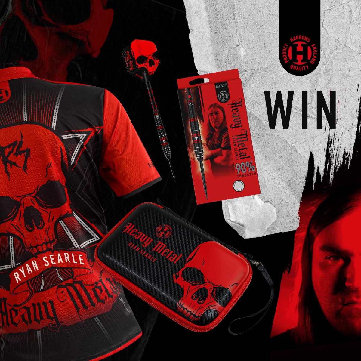 To celebrate Ryan joining Team Harrows, we will be giving away a set of his new match darts, shirt and Pro 6 wallet. To enter like, retweet and comment on Ryans launch video. 

The winner will be announced on Friday 19th January.

Good Luck!

#HeavyMetal #DefyLimits