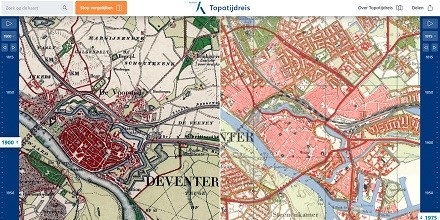 De website topotijdreis.nl is nu bijgewerkt met een actuele kaart en luchtfoto’s tot 2023. Benieuwd hoe je omgeving er vroeger uit zag? Maak een reis door de tijd op topotijdreis.nl