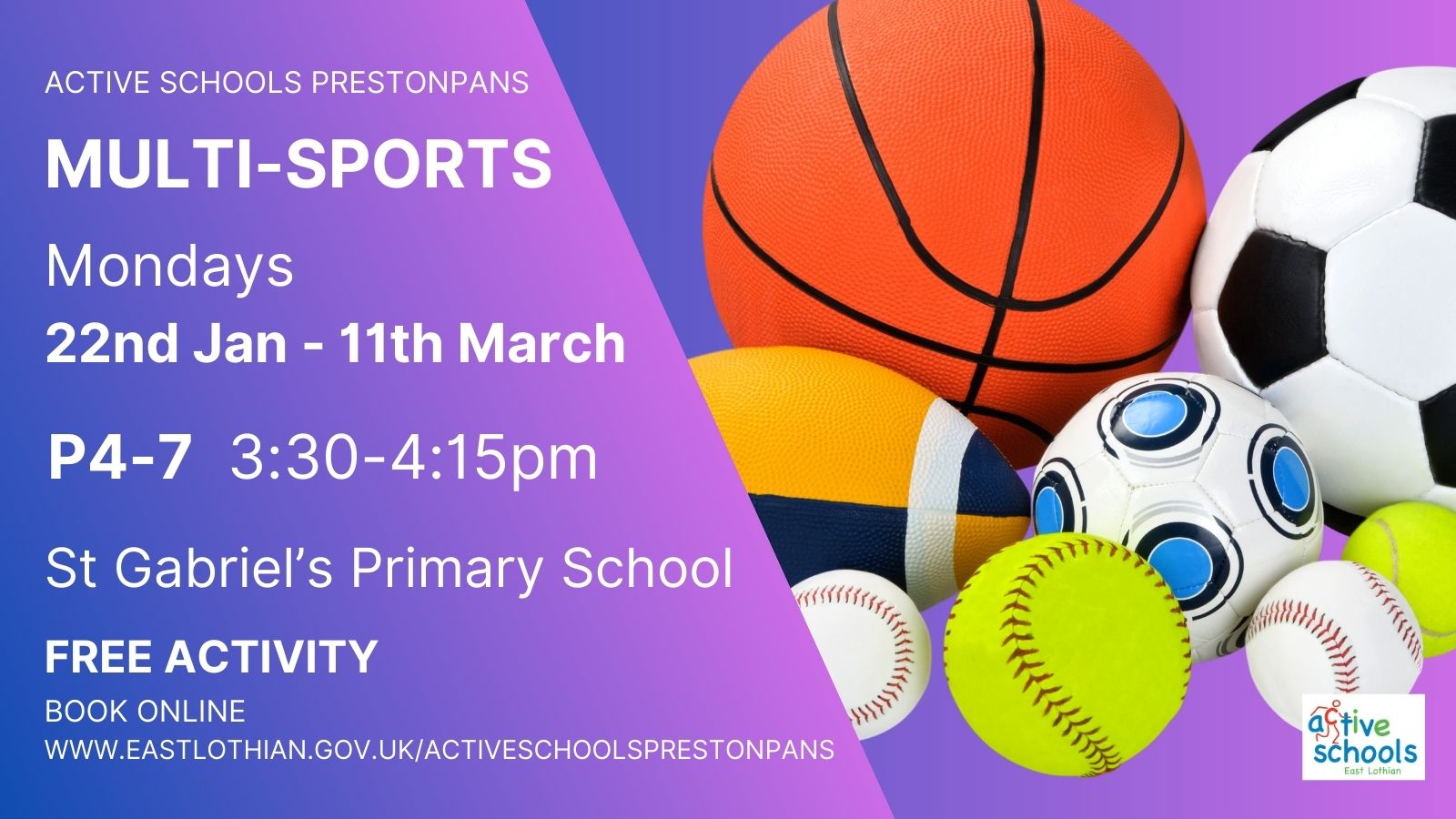 Prestonpans Active Schools on X: ⭐️ What is 'Multi-Sports'? 🤸 Our Multi- Sports classes offer an introduction to sport and fitness with a mix of  different sports, games, and activities each week.   /