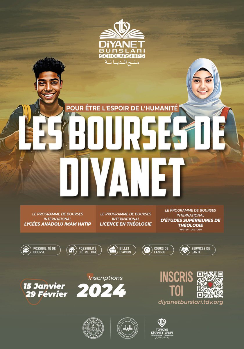 TC_EncemineBE's tweet photo. La période de candidature des bourses d'études de  Diyanet pour les lycéens,  Licence, Master et Doctorat en Théologie ont commencé hier 15 janvier 2024.

Postulez ici jusqu'au 29 février 2024

⬇️⬇️⬇️

https://t.co/qyDxAiCk4v https://t.co/ayXpsOZbeF