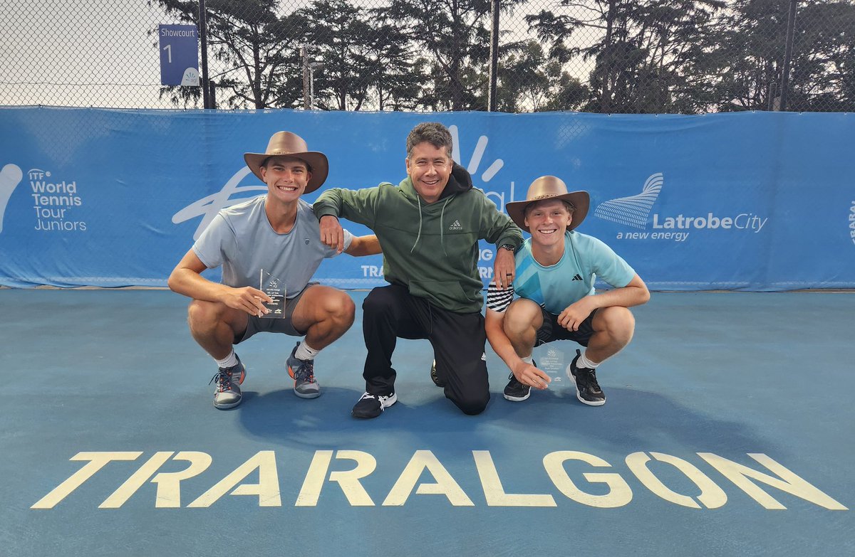 max_exsted's tweet photo. J300 Traralgon, Australia Doubles Champions with my partner Cooper! 🇺🇲🇦🇺🎾

#TeamMax ##ReachYourMax #GetMaxedOut
https://t.co/iRLm407NDN https://t.co/h8AGdzxkTN