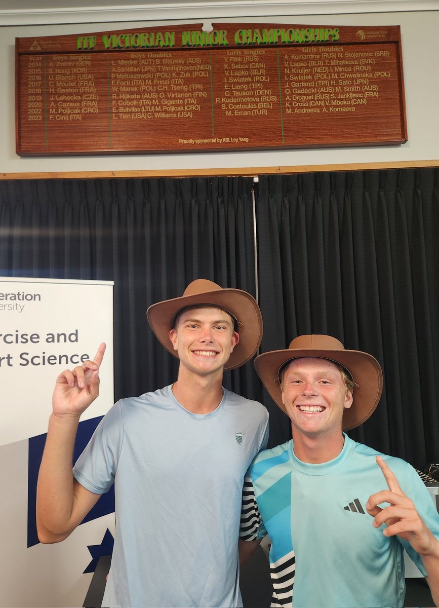 max_exsted's tweet photo. J300 Traralgon, Australia Doubles Champions with my partner Cooper! 🇺🇲🇦🇺🎾

#TeamMax ##ReachYourMax #GetMaxedOut
https://t.co/iRLm407NDN https://t.co/h8AGdzxkTN