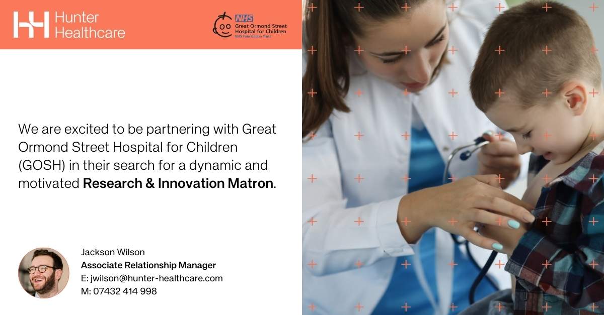 HHResourcing's tweet photo. Internationally-recognised leaders in paediatric medical research @GreatOrmondSt are currently searching for a dynamic individual to join the research nursing team as a Research &amp; Innovation Matron.

https://t.co/MbPGySIWNi

📧 - jwilson@hunter-healthcare.com
☎️ - 07432 414 998 https://t.co/XaqdzDA4yv