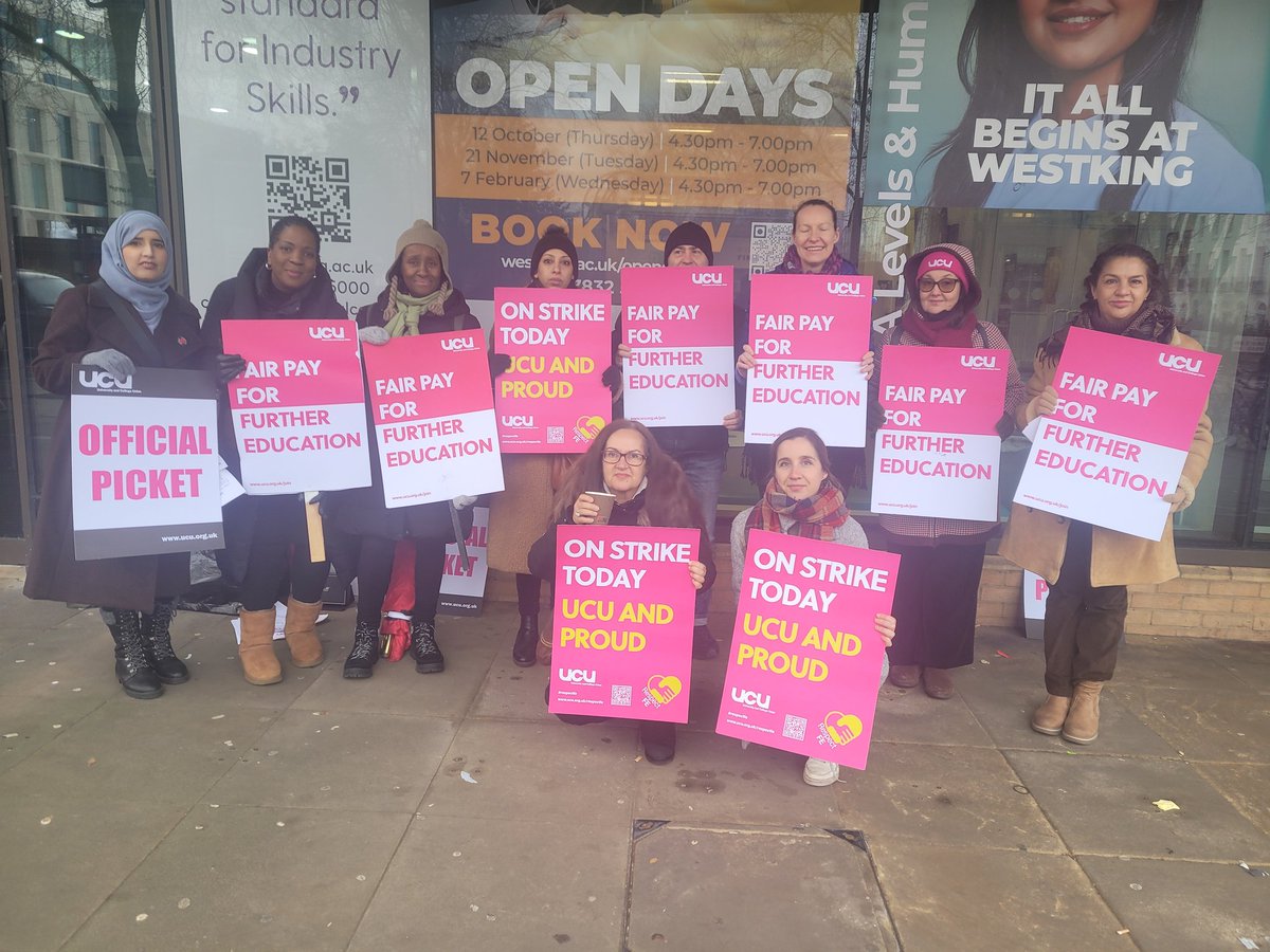 UCU Westminster Kingsway College (@ucuwkc) on Twitter photo Excellent strike today - we are determined! We will not work for free! 6.5% for 23/24 //36 weeks //max 22. <a href="/ucu/">UCU</a> <a href="/LondonUCU/">UCU London Region</a> <a href="/UcuLeft/">UCU Left</a> <a href="/UCU_CandI/">UCU - City and Islington College</a> Excellent strike today - we are determined! We will not work for free! 6.5% for 23/24 //36 weeks //max 22. <a href="/ucu/">UCU</a> <a href="/LondonUCU/">UCU London Region</a> <a href="/UcuLeft/">UCU Left</a> <a href="/UCU_CandI/">UCU - City and Islington College</a>
