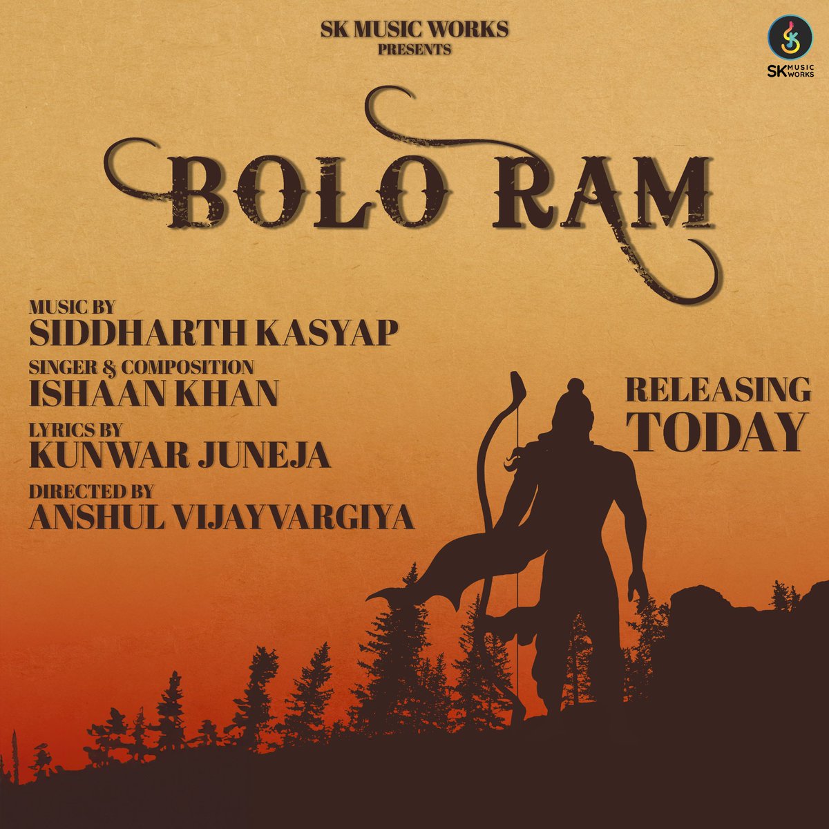 Today's the day! 🎉✨ Join the celebration as we are releasing our second song 'Bolo Ram,' specially crafted to add a touch of divine melody by chanting the holy name. 🕉️🎶 #BoloRam #JaiShreeRam #RamMandir #Celebration #Ayodhya #SiddharthKasyap #IshaanKhan #KunwarJuneja
