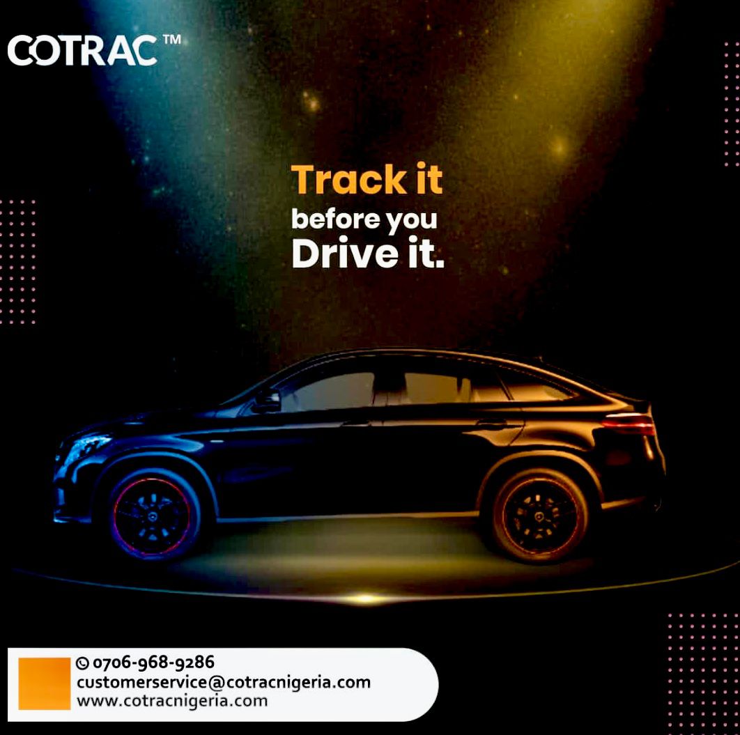 Track it before you drive it! 🚗 Today's the day to ensure your journeys are safe and secure with CoTrac.

Office at 7, Uyo Crescent, Off Emeka Anyaoku Street, Area 11, Garki, Abuja.

#CoTrac #VehicleTracking #AlwaysInControl #TrackBeforeDrive #CoTracSafety #CotracNigeria