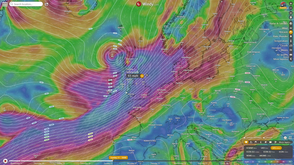 AnthonyStorms7's tweet photo. GFS and UKV (met office model) are both similar for this Storm (may be named) on Sunday, ECM has it lagging behind and hitting Sunday evening.
this chart is for 10am Sunday. #NameThatStorm
@Petagna
@DundeeSat https://t.co/CXuLbcSeRb