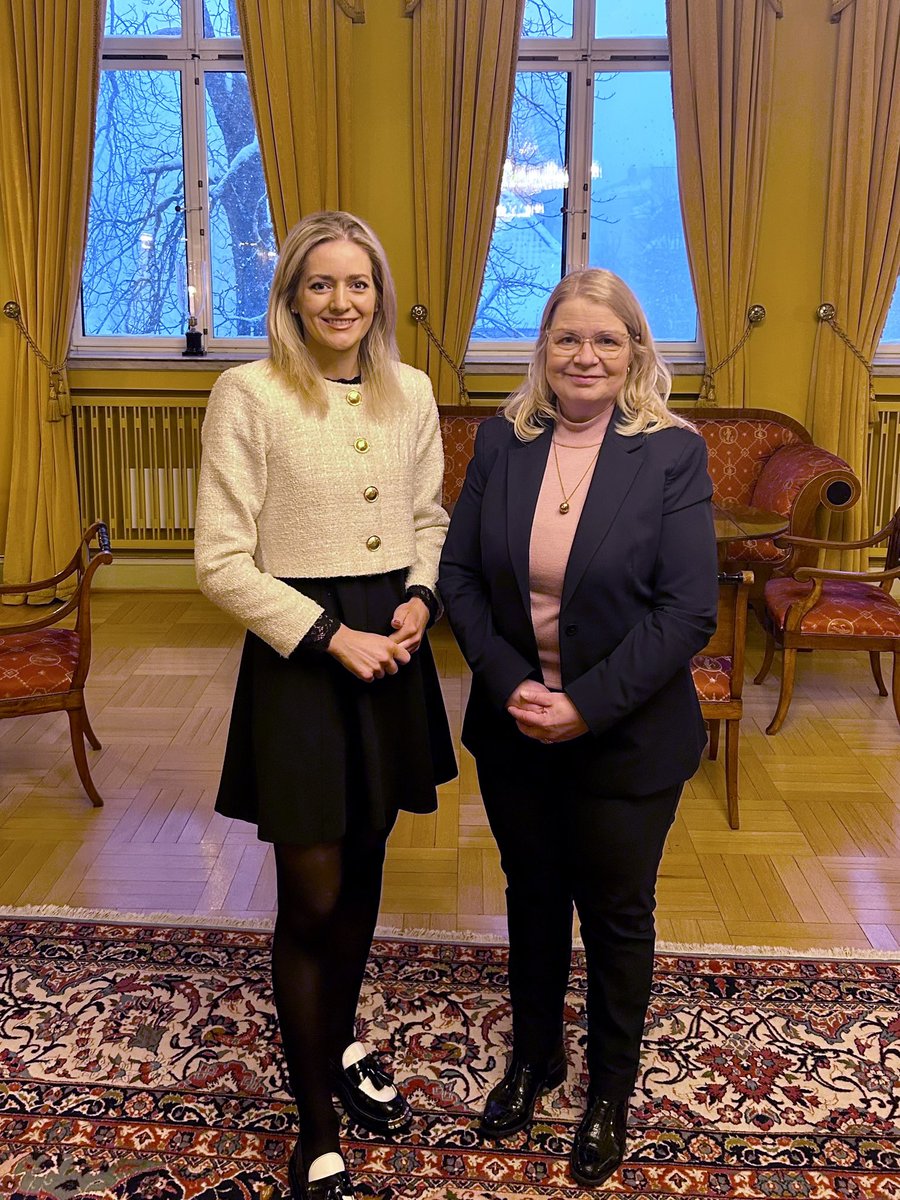 🇳🇴 + 🇫🇮 Ministers of Justice Ms. Emilie Mehl and Ms. @leena_meri met in Oslo today to discuss questions regarding convicts in high security prisons.