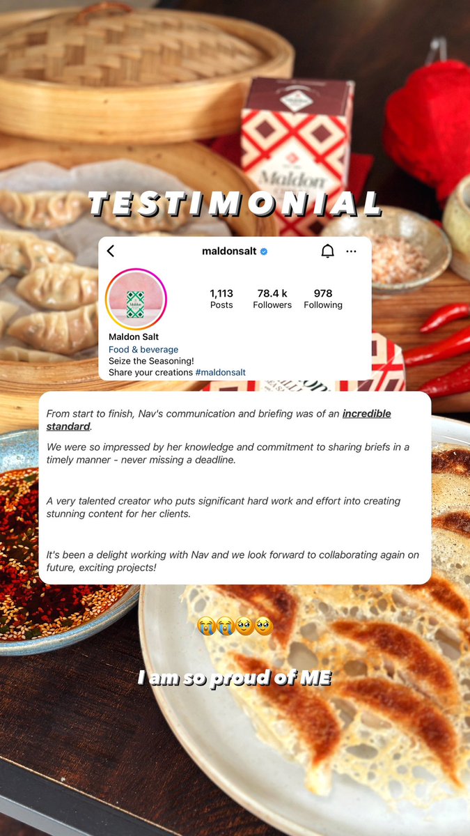 Well if this isn’t one of the best testimonials I’ve gotten… 🥹🫶🏽

#ugc #ugcaus #contentcreator #foodie #foodcontentcreator #ugccommunity #maldonsalt