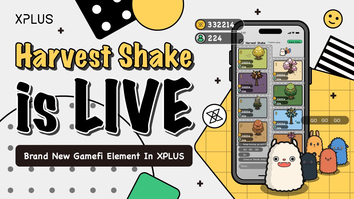 xplusio's tweet image. 🏖 Harvest Shake is officially LAUNCH
  
🤹🏻 Explore the excitement of brand new #MiniGameFi in $XPLUS ecosystem 
💼  #XARMY, Let&apos;s become the BIG BOSS by investing more

🗺 Choose your favourite area and #Shake2Earn the thrill of Harvest Shake 

👉🏻 Try it Now on “Program” Page
