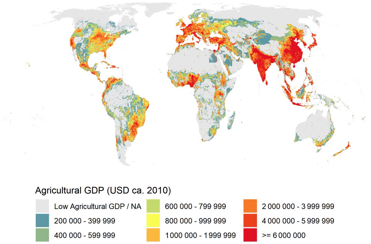 Yohan (@yohaniddawela) on Twitter photo Nightlights can't accurately capture GDP in agricultural areas.
Luckily, we now have better pixel-level proxies for agricultural GDP.
Here's the breakdown (in simple terms): Nightlights can't accurately capture GDP in agricultural areas.
Luckily, we now have better pixel-level proxies for agricultural GDP.
Here's the breakdown (in simple terms):