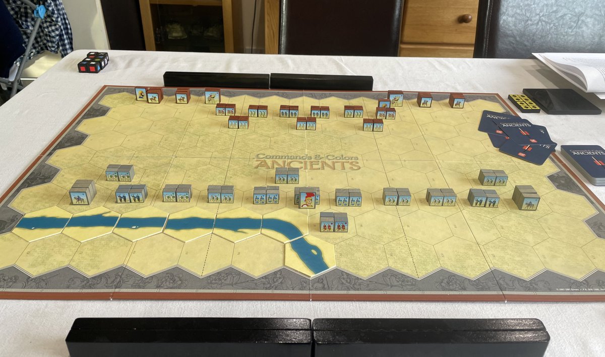 AdeDeacon's tweet photo. Command&amp;Colors:Ancients today with @Liam_Deacon98 
Trebbia-218BC Hannibal v Sempronius 

#CandCAncients
#commandsandcolors https://t.co/78M4TSwS7e